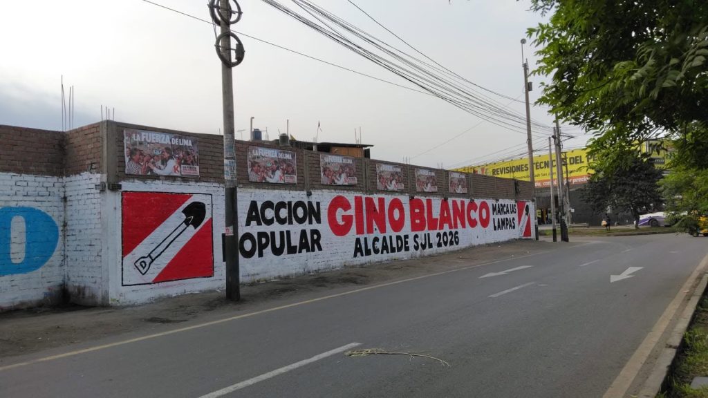 Gino Blanco para Alcalde de San Juan de Lurigancho 2026, 4 de octubre, marca las dos lampas